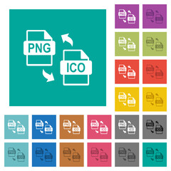 PNG ICO file conversion square flat multi colored icons