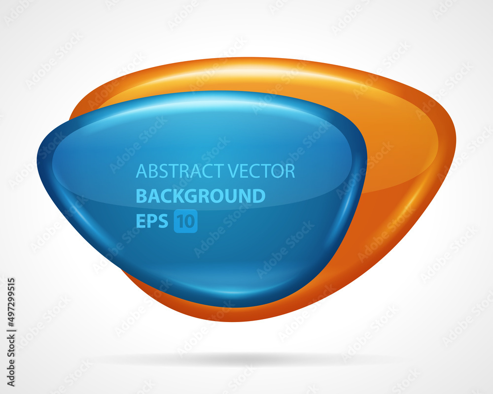 Wall mural abstract geometric shapes overlay vector banner background. template glass with lens and matte finis