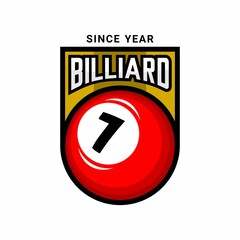 billiard, ball and stick logo illustration vector	