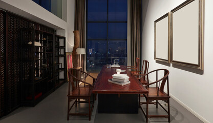 Modern simple office interior meeting room