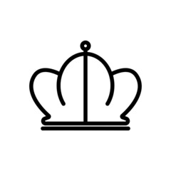 Crown icon. suitable for power symbol, legitimacy, immortality, glory, prosperity, glory. line icon style. simple design editable. Design template vector