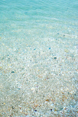 Fototapeta premium Gradient natural water sea. Turquoise water turns into sand. Backgrounds.