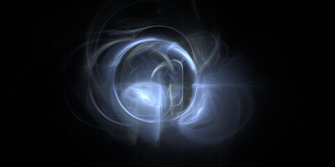 Einzigartiges Fraktal Hintergrund Motiv Hellblau