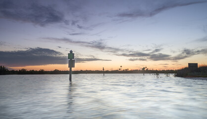 Sunset on the Inter Coastal Waterway in Ormond Beach Florida 