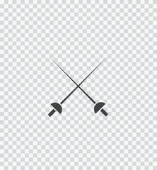 the sword icon. Rapiers. vector illustration