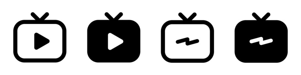 live instagram tv set icon, vector illustration