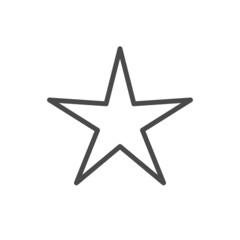 Star vector icon. Simple pictogram.