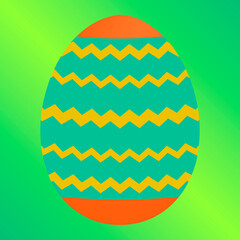 Zig zag patterned egg