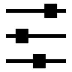 Fototapeta premium Settings Sliders Flat Icon Isolated On White Background