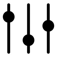 Settings Options Flat Icon Isolated On White Background