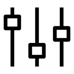 Settings Options Flat Icon Isolated On White Background