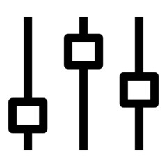 Settings Options Flat Icon Isolated On White Background