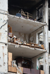 War in Ukraine. Streets of Chernihiv