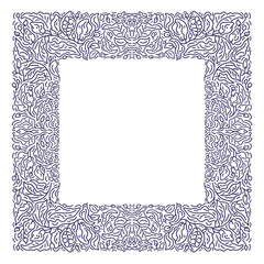 Cocoa square border. Abstract pattern Vector plant