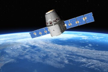 Artistic 3D  illustration of a science fiction scene © crimson