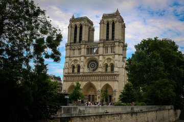 Fototapeta na wymiar The Notre-Dame Cathedral in Paris, France
