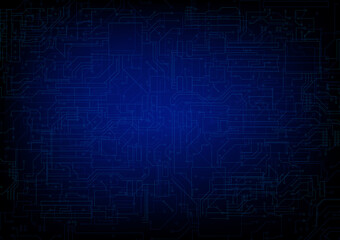 Geometric Graphic Circuit Connection Background. Lines Dots Vector Illustration. Futuristic Digital Network Concept.