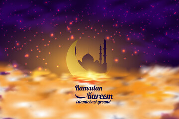 vector illustration ramadan background good for ramadan greeting card, ramadan content background, ramadan event background, printing etc