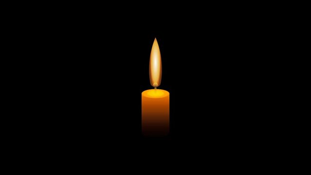 candle animation on black background