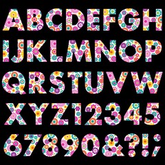 mod colorful flowers vector alphabet © scrapster