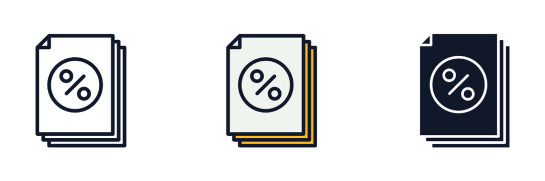 percentage rate icon symbol template for graphic and web design collection logo vector illustration