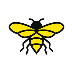 bee logo icon design template vector