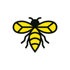 bee logo icon design template vector