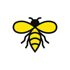 bee logo icon design template vector
