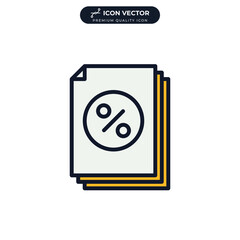 percentage rate icon symbol template for graphic and web design collection logo vector illustration