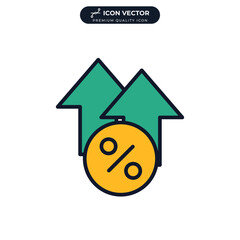 increase icon symbol template for graphic and web design collection logo vector illustration