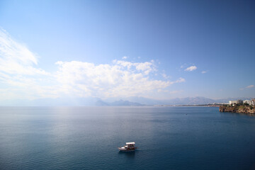 Mediterranean sea view in Antalya, Turkey