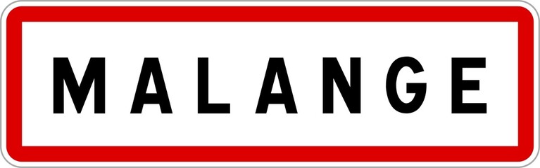 Panneau entr&eacute;e ville agglom&eacute;ration Malange / Town entrance sign Malange