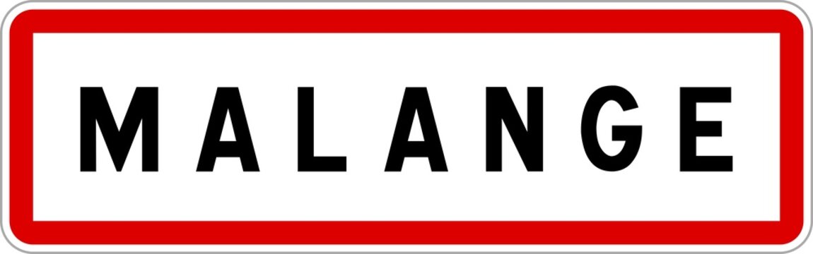 Panneau entr&eacute;e ville agglom&eacute;ration Malange / Town entrance sign Malange