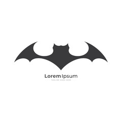 fly wings Batman famous logo superhero icon vector.