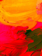 Abstract picturesque background with paint strokes and splashes