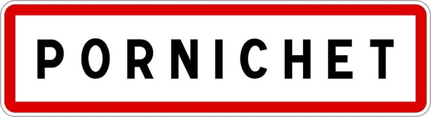 Panneau entrée ville agglomération Pornichet / Town entrance sign Pornichet