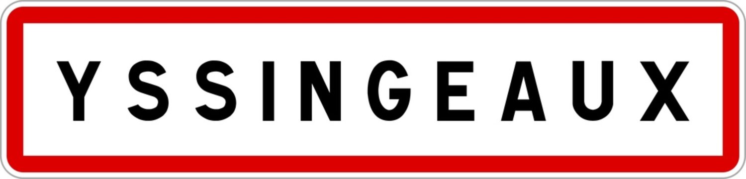 Panneau entr&eacute;e ville agglom&eacute;ration Yssingeaux / Town entrance sign Yssingeaux