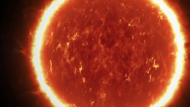 3d animation of the sun and the gaseous halo surrounding it