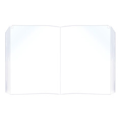 open book with white sheets folded at the top