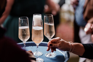 Sekt service Hand