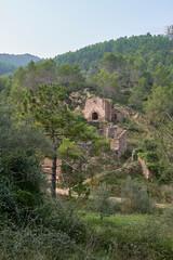 Fototapeta na wymiar Jinquer, Castellon Spain. Houses in ruins of an abandoned village