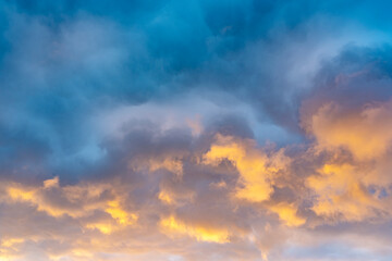 These majestic clouds above Zoetermeer are beautifully lit by the setting sun 2