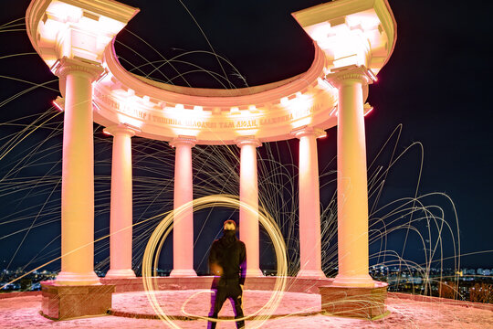 Art way of  showing the light in Poltava