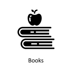 Books vector Solid Icon Design illustration. Educational Technology Symbol on White background EPS 10 File
