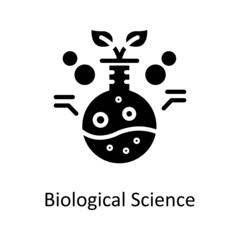 Biological Science vector Solid Icon Design illustration. Educational Technology Symbol on White background EPS 10 File