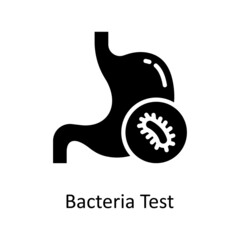 Bacteria Test vector Solid Icon Design illustration. Educational Technology Symbol on White background EPS 10 File