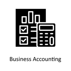 Business Accounting vector Solid Icon Design illustration. Educational Technology Symbol on White background EPS 10 File