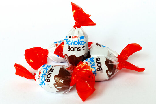 Italy &ndash; April 6, 2022: Kinder Schoko-Bons Chocolate. Kinder is a brand of food products of Ferrero