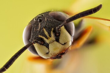 macro photography of bees