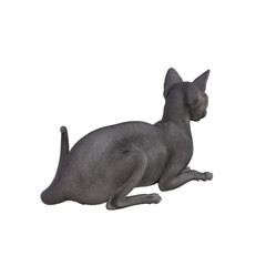 Sphynx cat isolated on white background. 3d rendering-illustration.